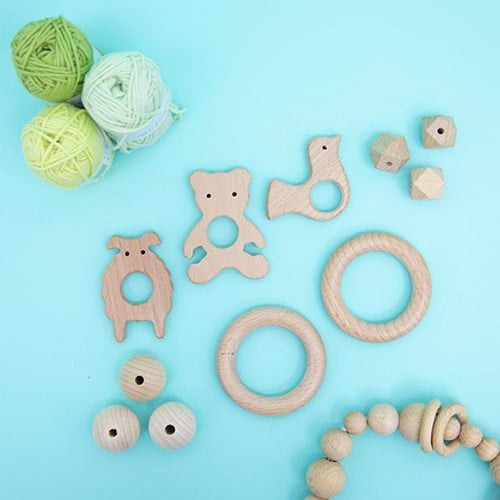 Wooden Teether Bear-3