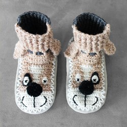 Crochet pattern beastly children's slippers