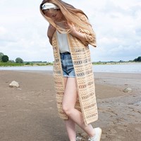Hugs and Kisses Kimono Crochet Kit 1 Angel - Soft Peach S/M-2