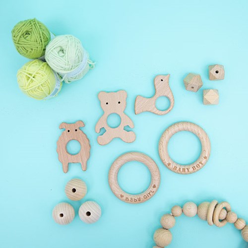 Durable Houten Bijtring Baby Boy