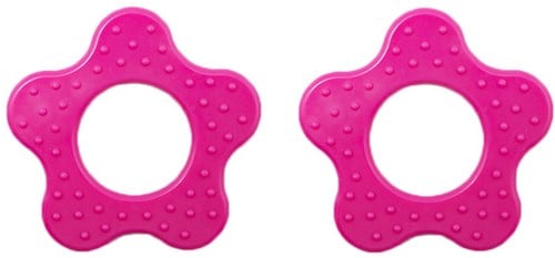 Durable Teether Flower With Studs 786 Dark Pink