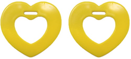 Durable Teether Heart 645 Yellow