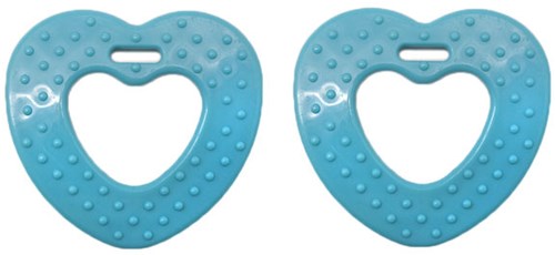Durable Teether Heart With Studs 298 Petrol