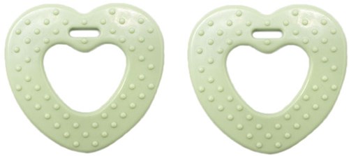 Durable Teether Heart With Studs 369 Pastel Green