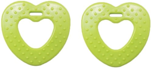 Durable Teether Heart With Studs 567 Green