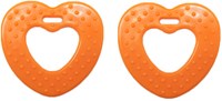 Durable Teether Heart With Studs 693 Orange