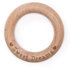 Durable Wooden Teething Ring Sweet Dreams