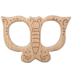 Durable Wooden Teether Animal Butterfly