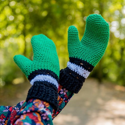 Black White and Bright Mittens