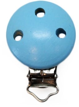 Wooden Pacifier Clip Lightblue
