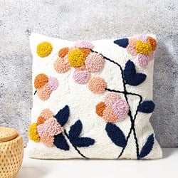 Flower Pillow Coloured Punch Needle Kit