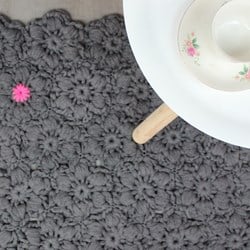 Crochet pattern Big Ribbon floral rug