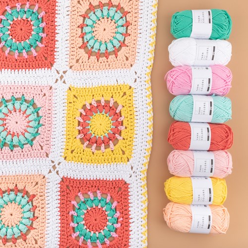 Yarn and Colors Blossom Blanket Crochet Kit 013 Sunglow-2