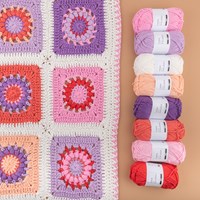 Yarn and Colors Blossom Blanket Crochet Kit 052 Orchid