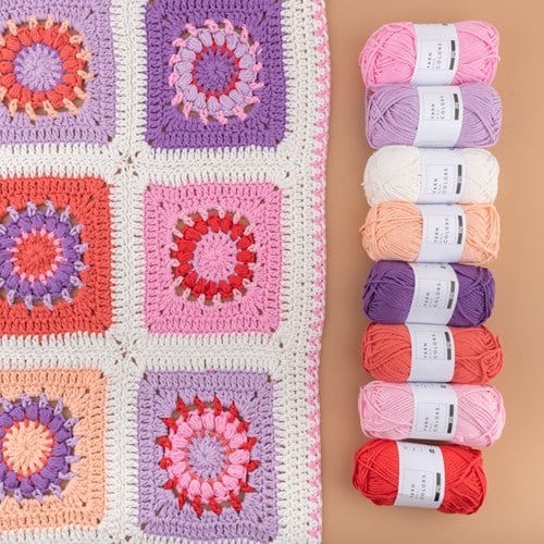 Yarn and Colors Blossom Blanket Crochet Kit 052 Orchid