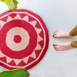 Crochet Pattern Yarn and Colors Boho Floor Cushion