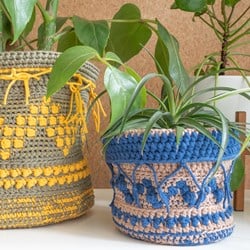Yarn and Colors Boho Plant Baskets Crochet Kit