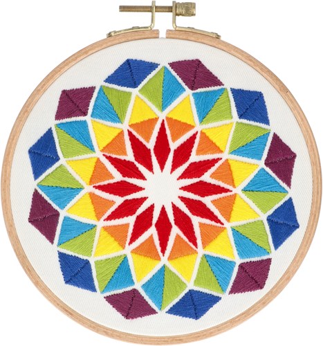 Rhombus Embroidery Kit 002 Rainbow