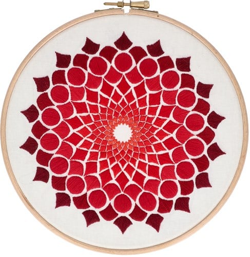 Kaleidoscope OG (20 cm) Embroidery Kit 001 Red