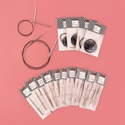 Yarn and Colors Knitting needles set 12 sizes incl 6 cables ROSE