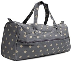 Knitting Bag Charcoal Polka Dot