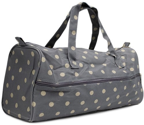 Knitting Bag Charcoal Polka Dot