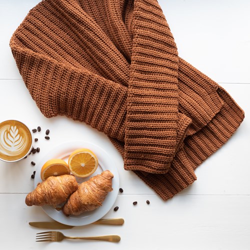 Yarn and Colors Brunch Time Sweater Crochet Kit 1 Mustard S-2