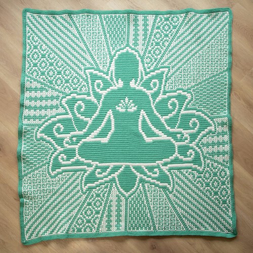 Beaming Buddha Blanket Sage Yarnkit - Without Pattern