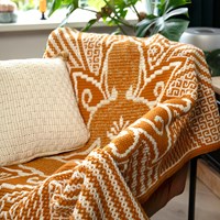Beaming Buddha Blanket Gold Crochet Kit - With Digital Pattern-3