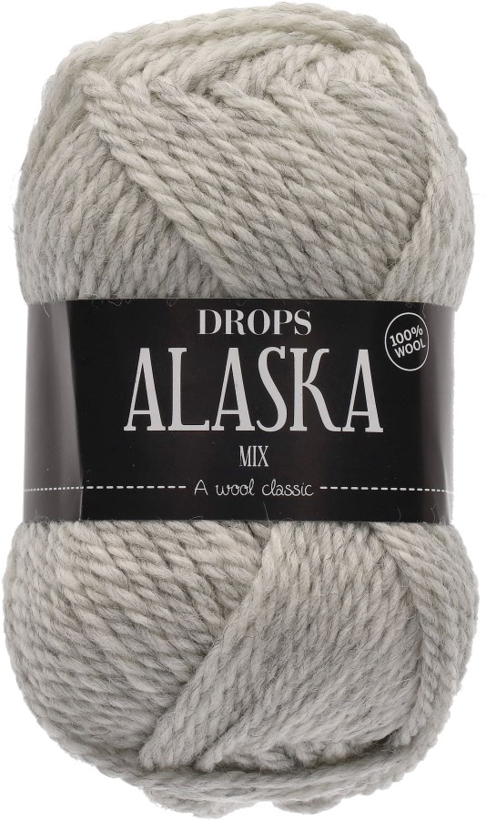 m♡  ash generation  51cm wool Drops Alaska Mix 063 Pearl Grey | Yarnplaza.com