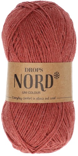 Drops Nord Uni Colour 21 Brick Red
