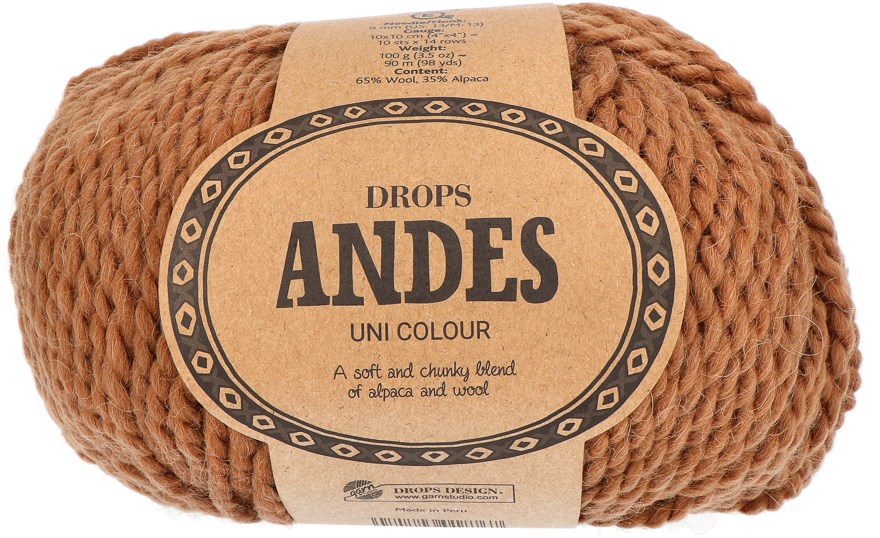 Drops Andes Uni Colour 9021 Almond Yarnplaza For knitting & crochet