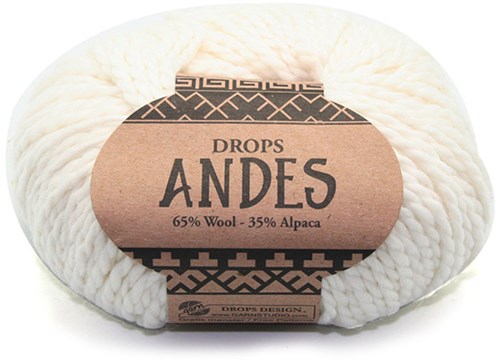 Drops Andes Uni Colour 1101 White