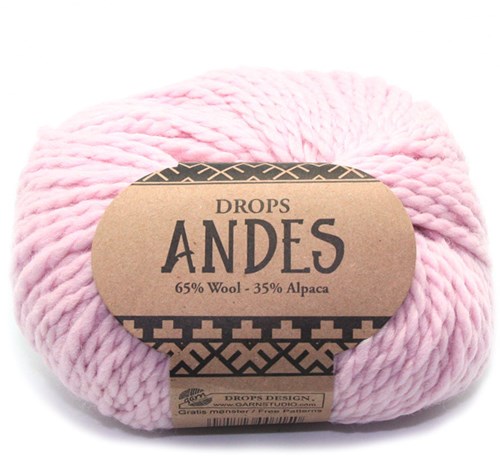 Drops Andes Uni Colour 3145 Powder Pink