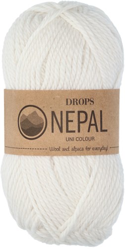Drops Nepal Uni Colour 1101 White
