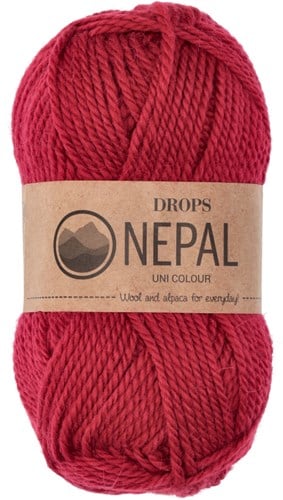Drops Nepal Uni Colour 3608 pomegranate