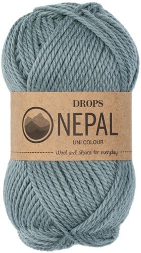 Drops Nepal Uni Colour 7139 Grey/Green