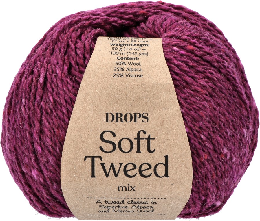 Drops Soft Tweed Mix 014 Cherry sorbet | Yarnplaza.com
