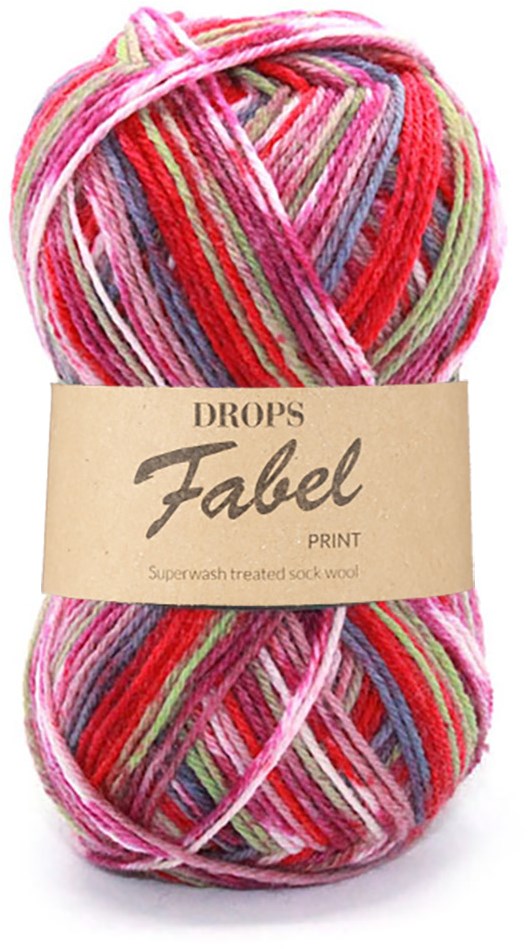 Drops Fabel Print 911 Fun Lilac | Yarnplaza.com