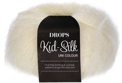 Drops Kid-Silk Uni Colour 001 Off-White