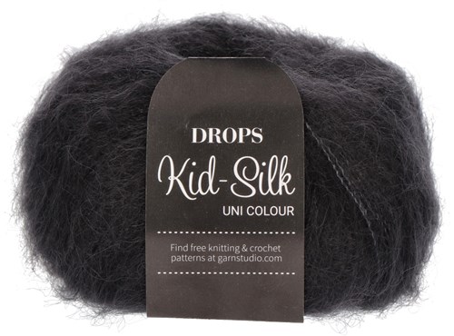 Drops Kid-Silk Uni Colour 002 Black