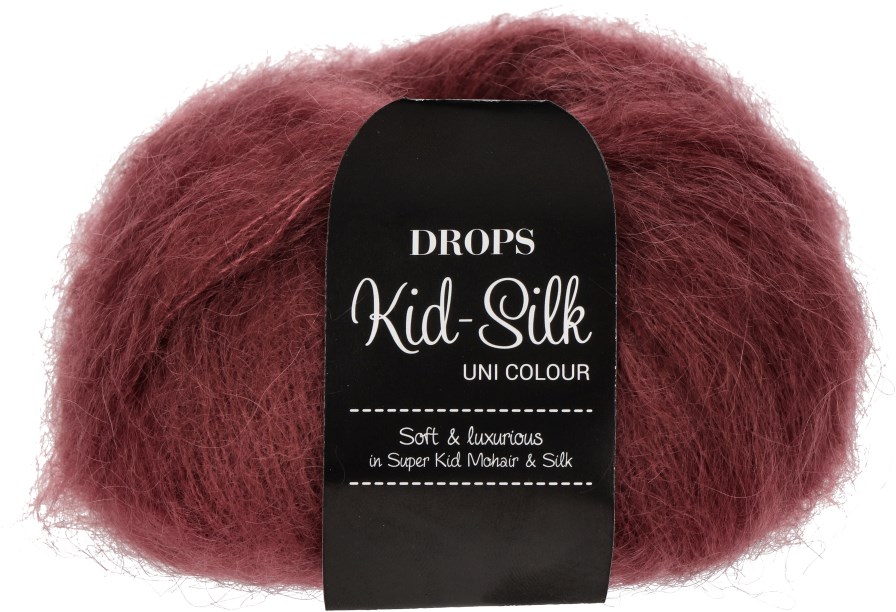 Drops Kid-Silk Uni Colour 36 Bordeaux | Yarnplaza.com