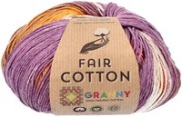 Katia Fair Cotton Granny 300 Ochre-Kaki-Pearly purple