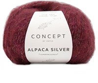 Katia Alpaca Silver 259 Burgundy red silver