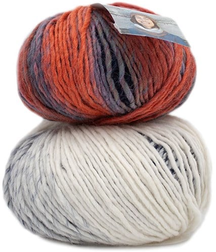 Katia Knit Ensemble 400 Off-white/Dark blue/Orange/Blue