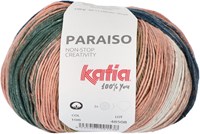 Katia Paraiso 108 Khaki / Light Salmon Pink / Grey / Blue