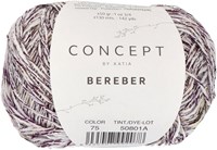 Katia Bereber 75 Citron Yellow / Medium Purple / Dark Lilac / White