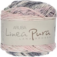 Lana Grossa Aruba 014 Raw White / Rose / Grey / Dark Grey / Subtle Green