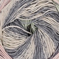 Lana Grossa Aruba 014 Raw White / Rose / Grey / Dark Grey / Subtle Green-2