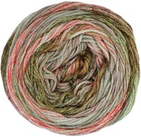 Lana Grossa Alta Moda Cotolana Print 102 Dark olive / olive / gray green / gray / burgundy / salmon-2